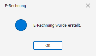 cobra E-Rechnung Einzelrechnung Erstellt