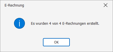 cobra E-Rechnung Serienrechnung Erstellt