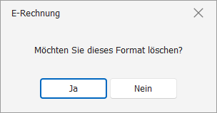 cobra E-Rechnung Format Löschen