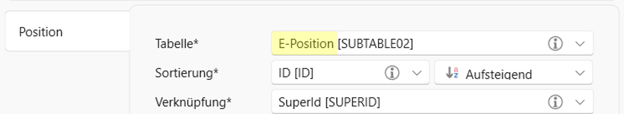 cobra E-Rechnung Präfix Position